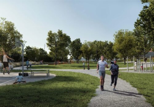 Zámecký park v Porubě - vizualizace